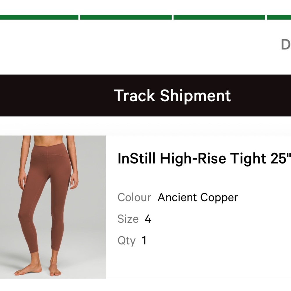 Lululemon Instill High-rise Tight Brown Leggings 25inch